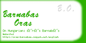 barnabas oras business card